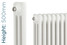 RE-3-500-TH - Reina Colona White 3 Column Radiator H500mm x W785mm RE-3-500-TH - Reina Colona White 3 Column Radiator H500mm x W785mm